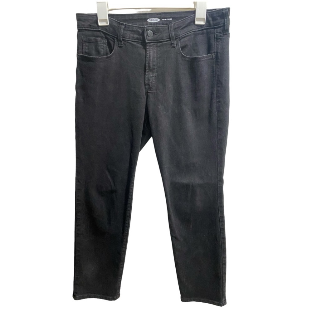 Old Navy Black Power Straight Jeans size‎ 12 Short